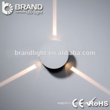 Haute qualité ip20 3w rond led applique murale, mur led